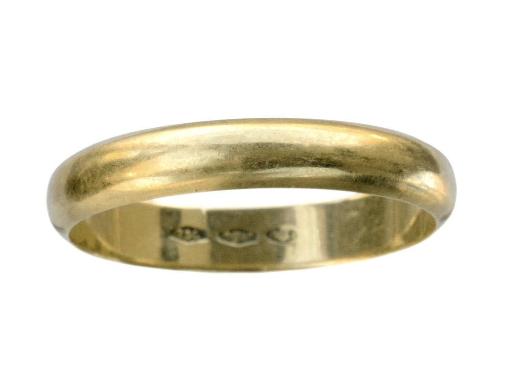 Vintage Italian 3.7mm 18K Band (on white background)