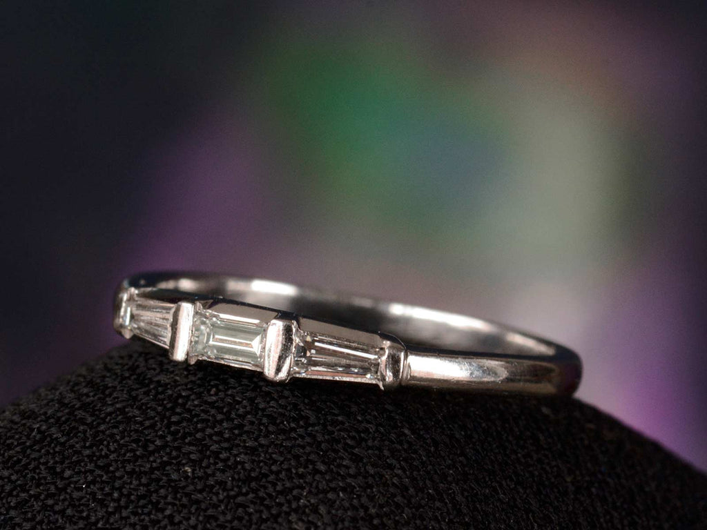 1960s Diamond Baguette Band (side view)
