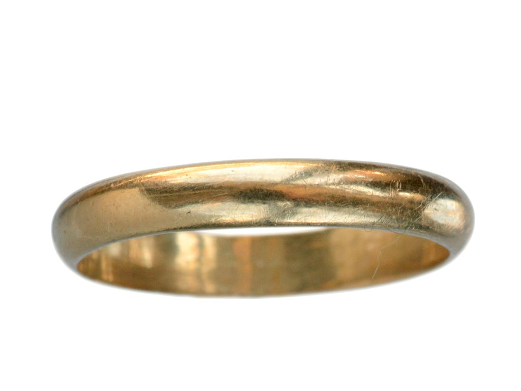 Vintage 3.5mm 14K Gold Band (on white background)