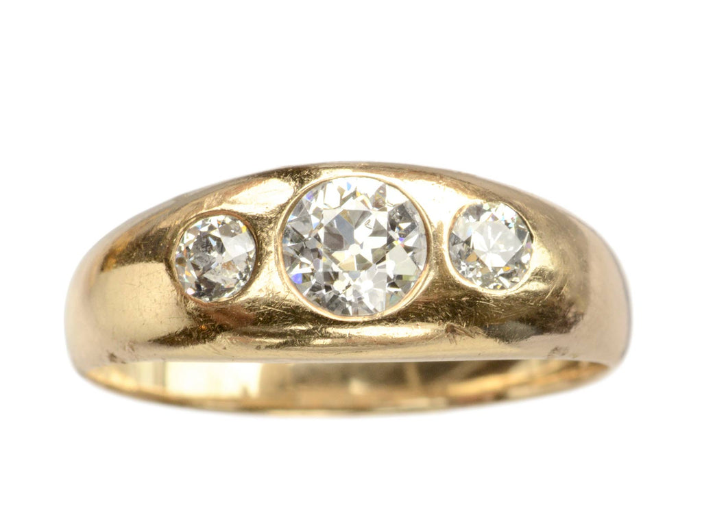 1900s Diamond Gypsy Ring (on white background)