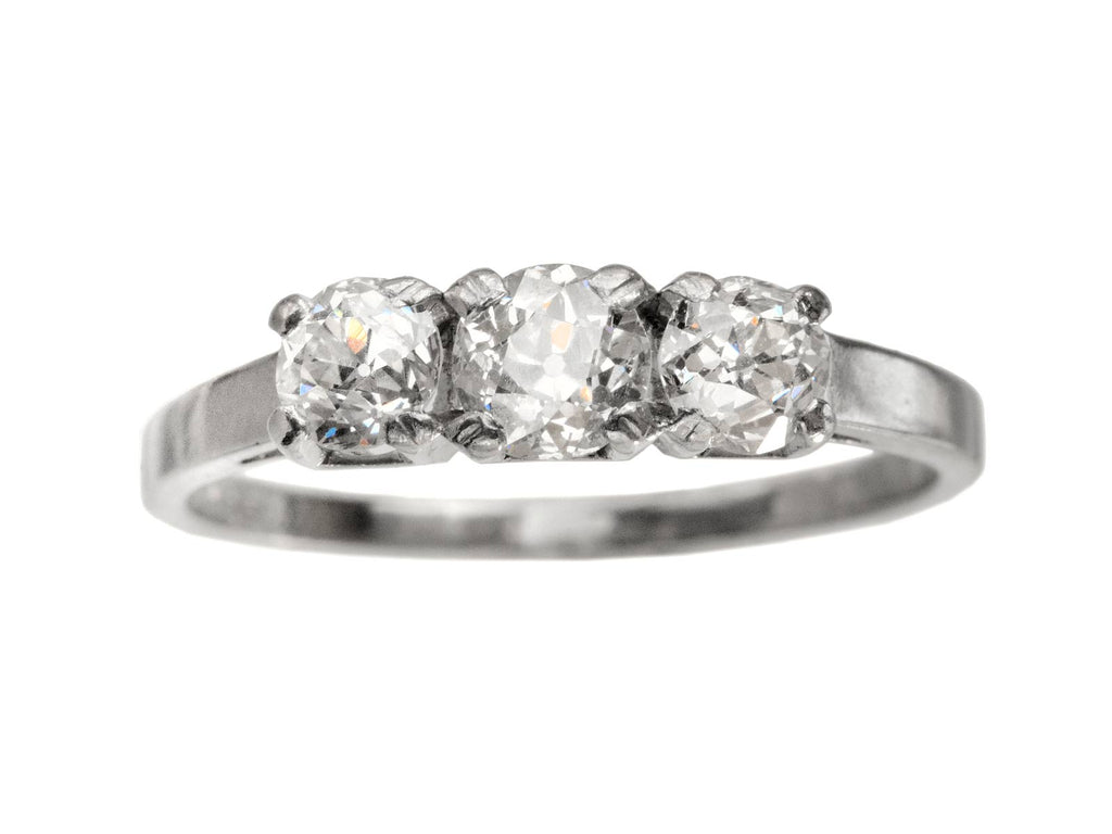 1920s Three Diamond Ring (on white background)