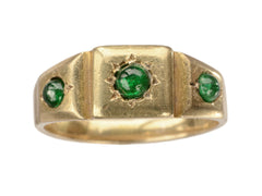 thumbnail of c1890 Three Emerald Ring (on white background)