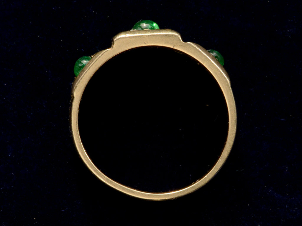 c1890 Three Emerald Ring (profile view)
