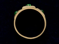 thumbnail of c1890 Three Emerald Ring (profile view)