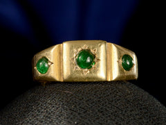 thumbnail of c1890 Three Emerald Ring (detail)
