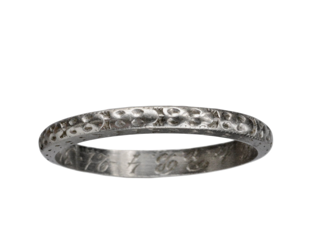 1935 Platinum Wedding Band (on white background)