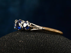 1920 Deco 3 Sapphire Ring