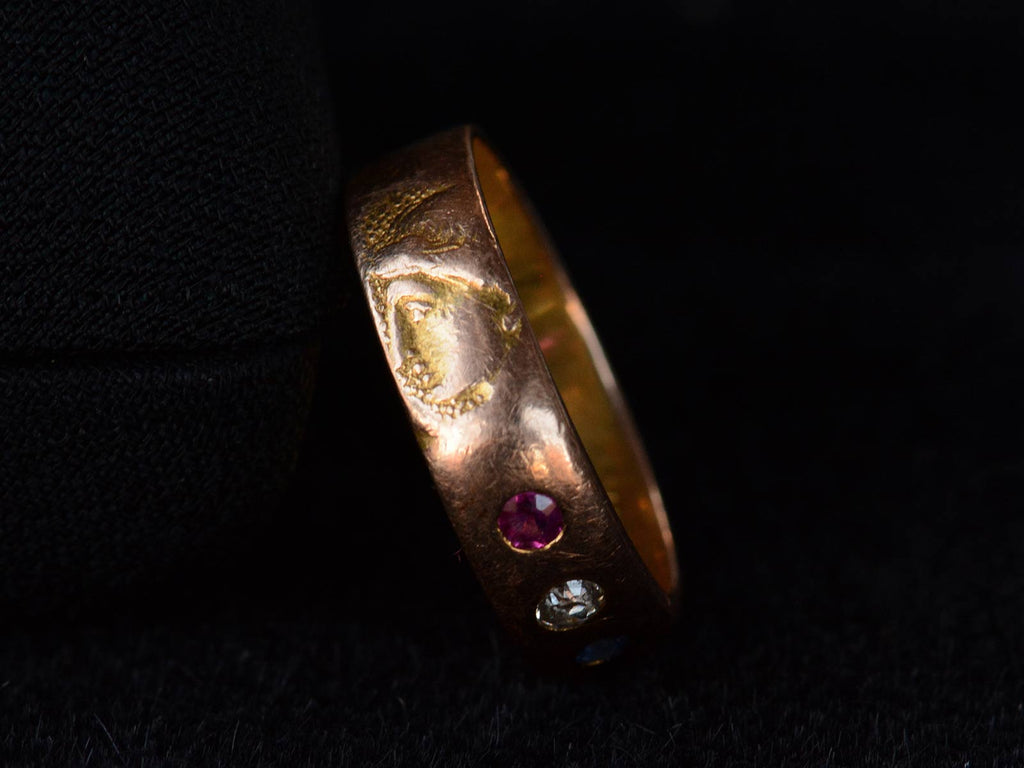 1900s Ruby, Sapphire, Diamond Ring