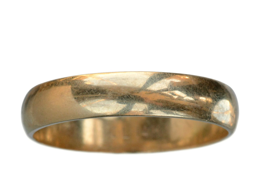Vintage 4.3mm 14K Gold Band (on white background)