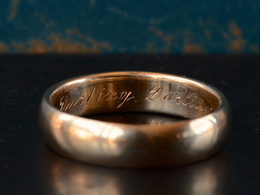 Vintage "Darling" Wedding Band (inscription detail shown)