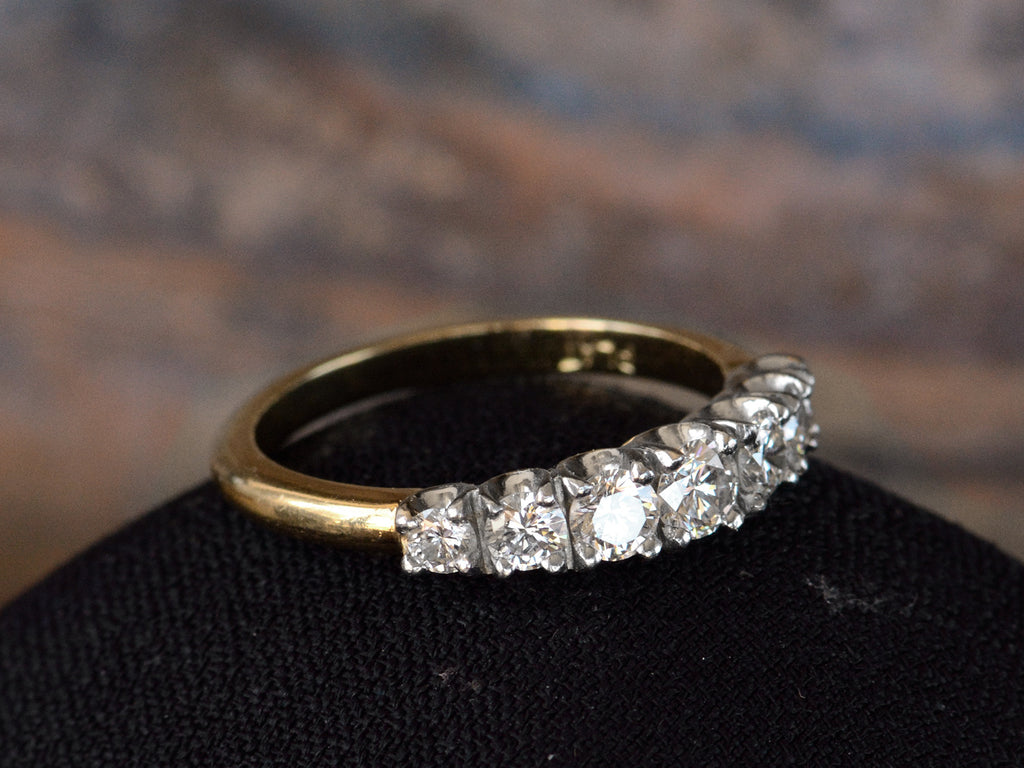 1940s Seven Diamond Ring