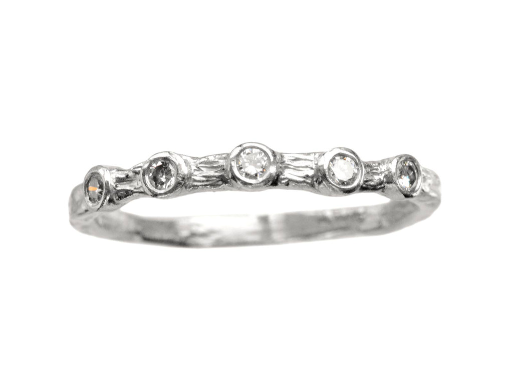 1980s Naturalistic Five Diamond Band (on white background)