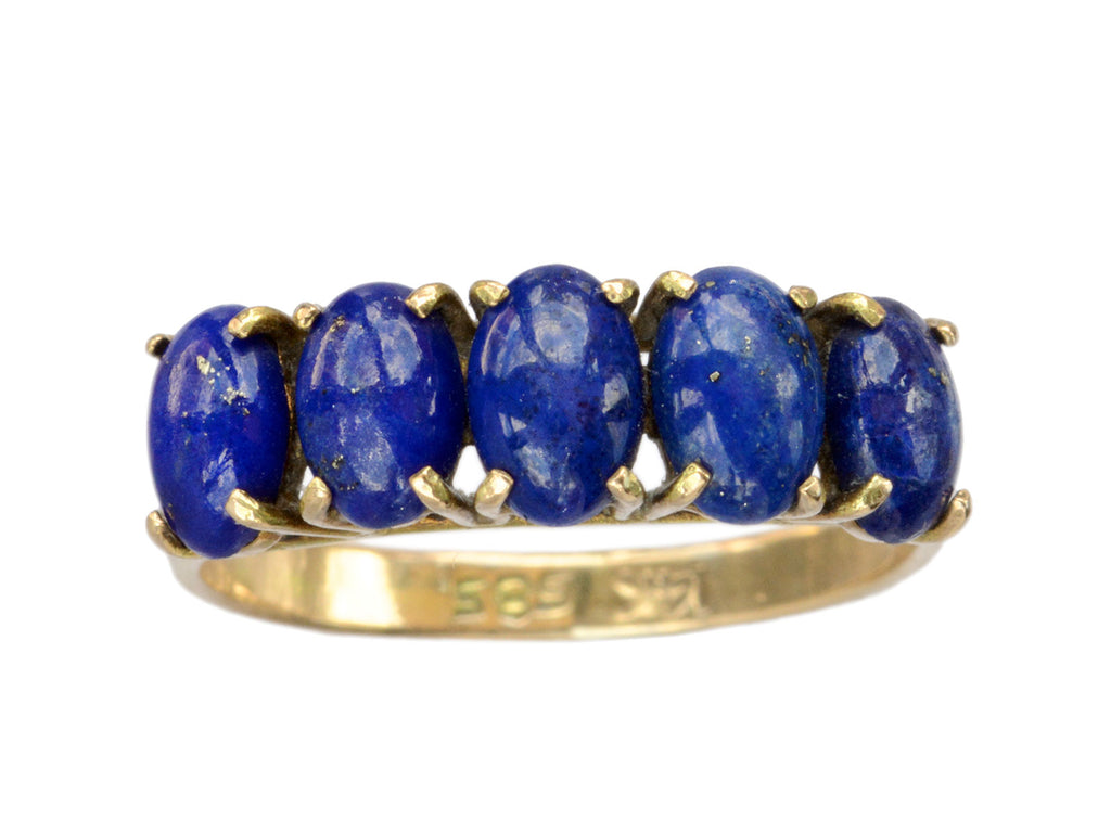 Mid 1900s Lapis Ring (on white background)