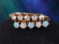 1890s Opal & Diamond Row Ring