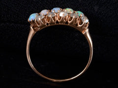 1890s Opal & Diamond Row Ring (profile view)