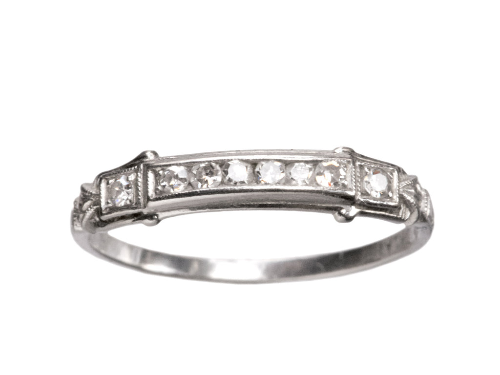 1930s Diamond Platinum Band (on white background)