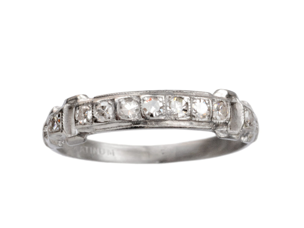 1930s 9 Diamond Ring (on white background)