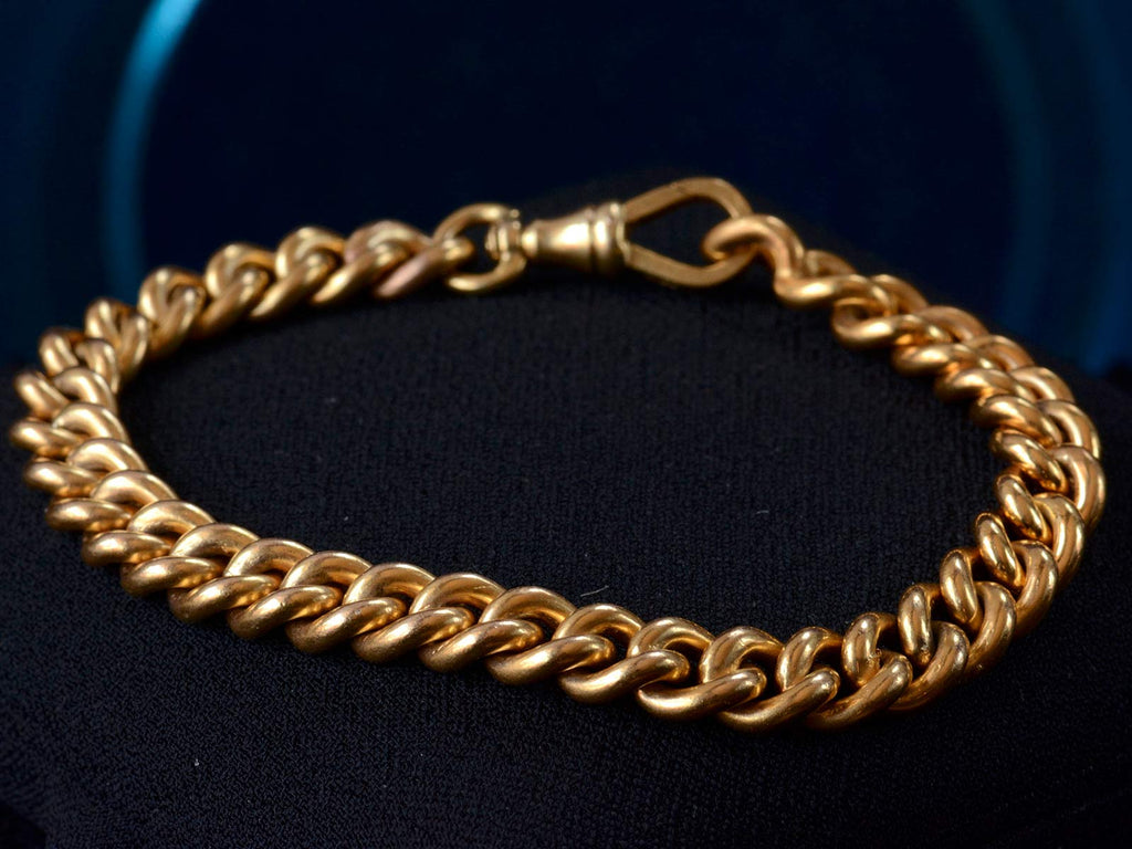 1900s Gold Chain Bracelet (side view)