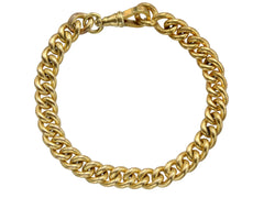1900s Gold Chain Bracelet (on white background)
