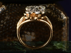 1960s Diamond "B" Letter Ring (profile view)