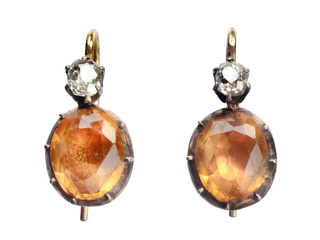 Georgian Diamond Earrings (on white background)