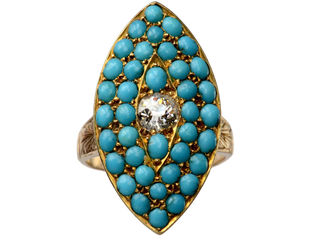 1890s Turquoise Diamond Ring