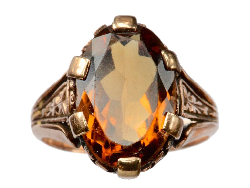 1890s Orange Paste Ring