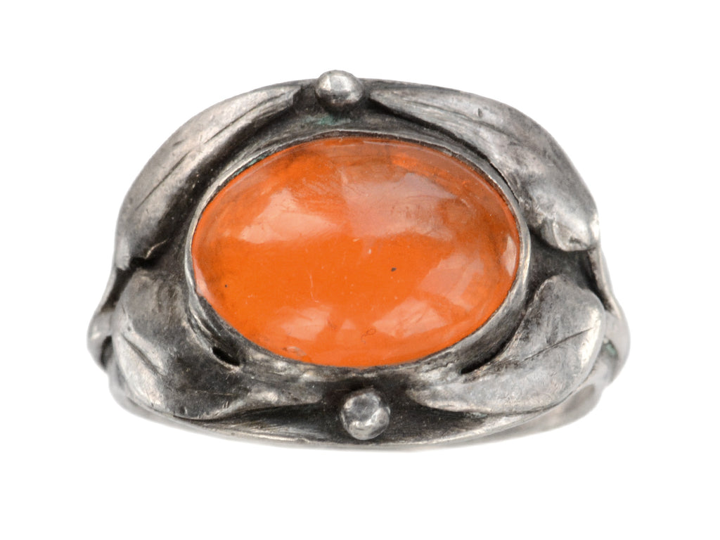 Arts & Crafts Carnelian Ring (on white background)