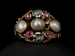thumbnail of Art & Crafts Ruby Ring (detail view)