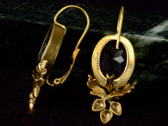 Purple Glass Acorn Earrings
