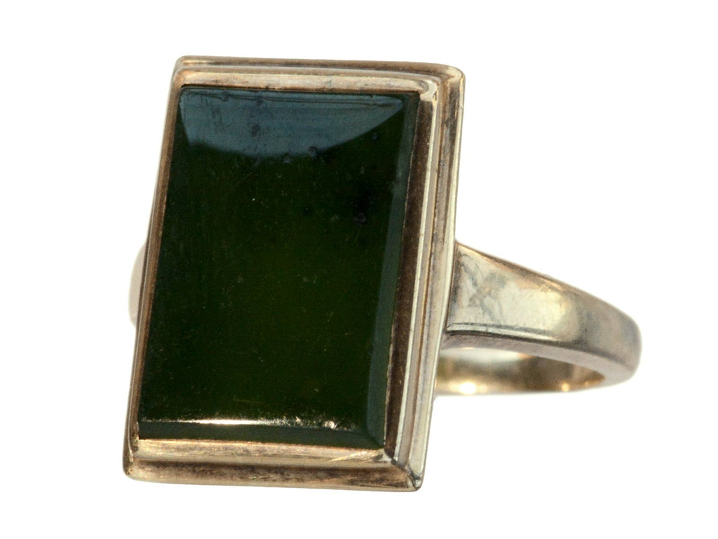 c1940 Alaskan Jade Ring (on white background)