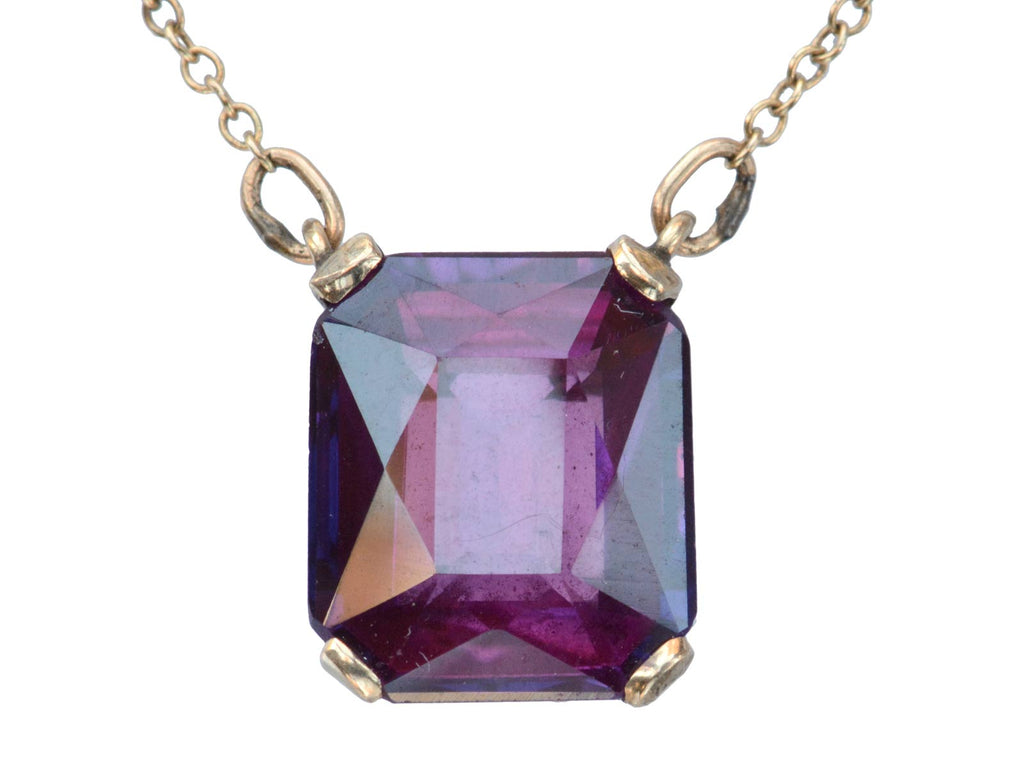 c1940 Simulated Alexandrite Pendant (on white background)