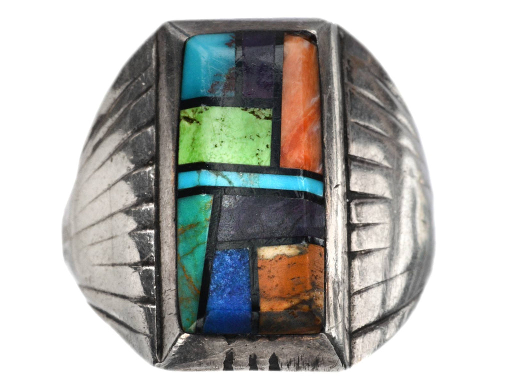 1990s Alvin Yellowhorse Ring (on white background)