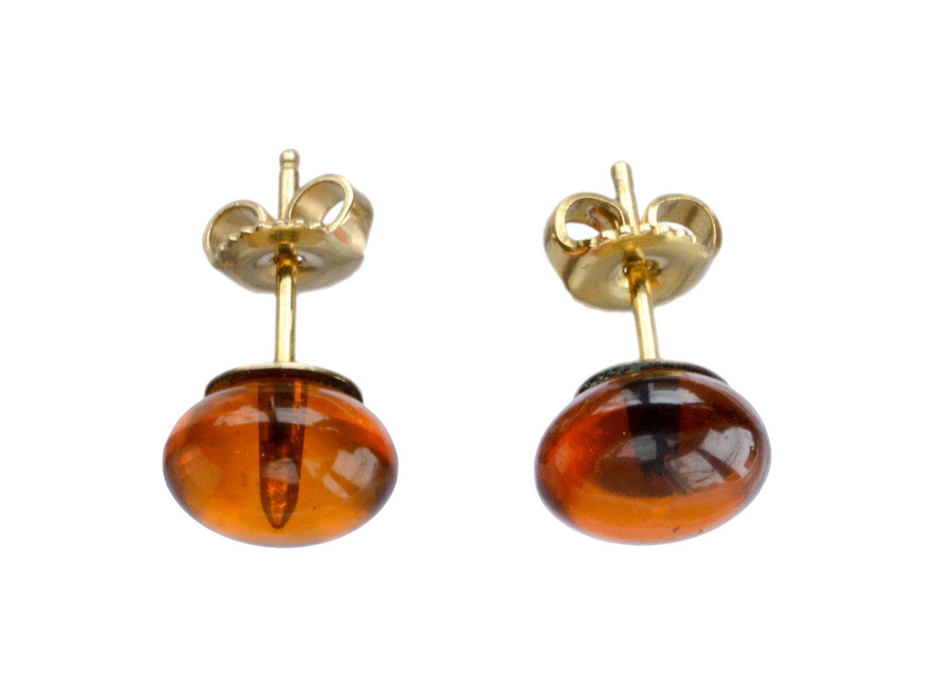 1970s Amber Stud Earrings (on white background)