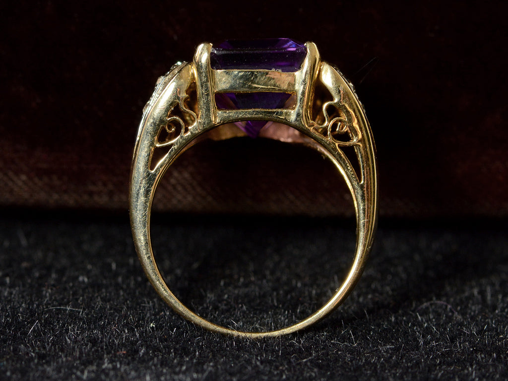 c1950 Amethyst & Diamond Ring