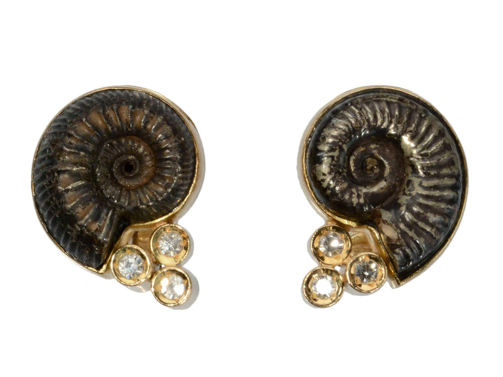 c1990 Ammonite Earrings (on white background)