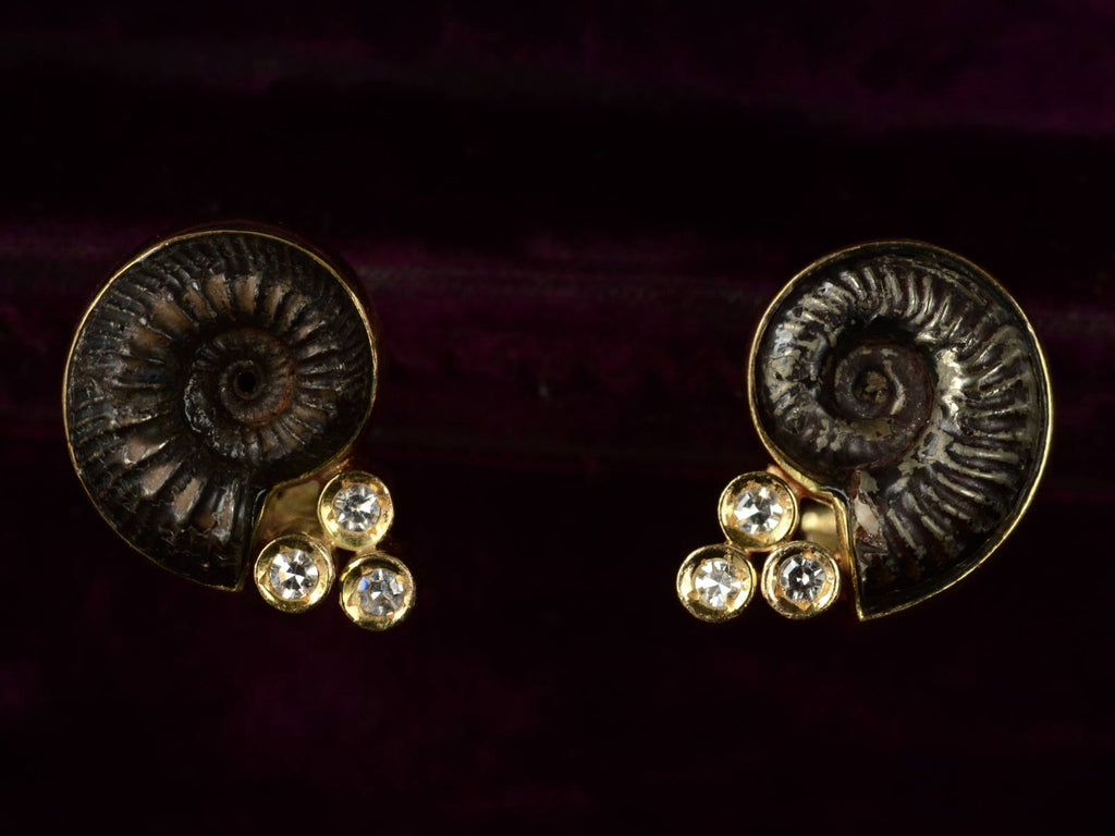 c1990 Ammonite Earrings