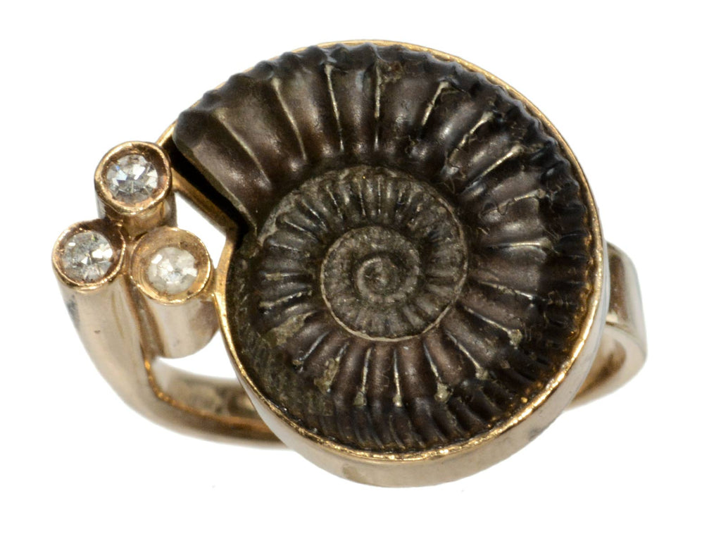 1990s Ammonite Ring
