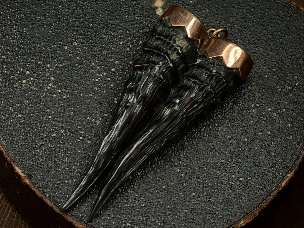 1880s Black Antler Pendant