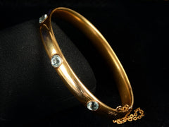 thumbnail of c1900 Aquamarine Bracelet (side view)