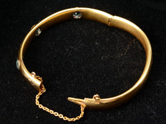 thumbnail of c1900 Aquamarine Bracelet (top view)