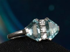 thumbnail of 1950s Double Aqua Ring (side view)