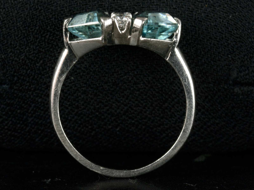 1950s Double Aqua Ring (profile view0