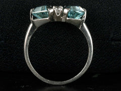 thumbnail of 1950s Double Aqua Ring (profile view0