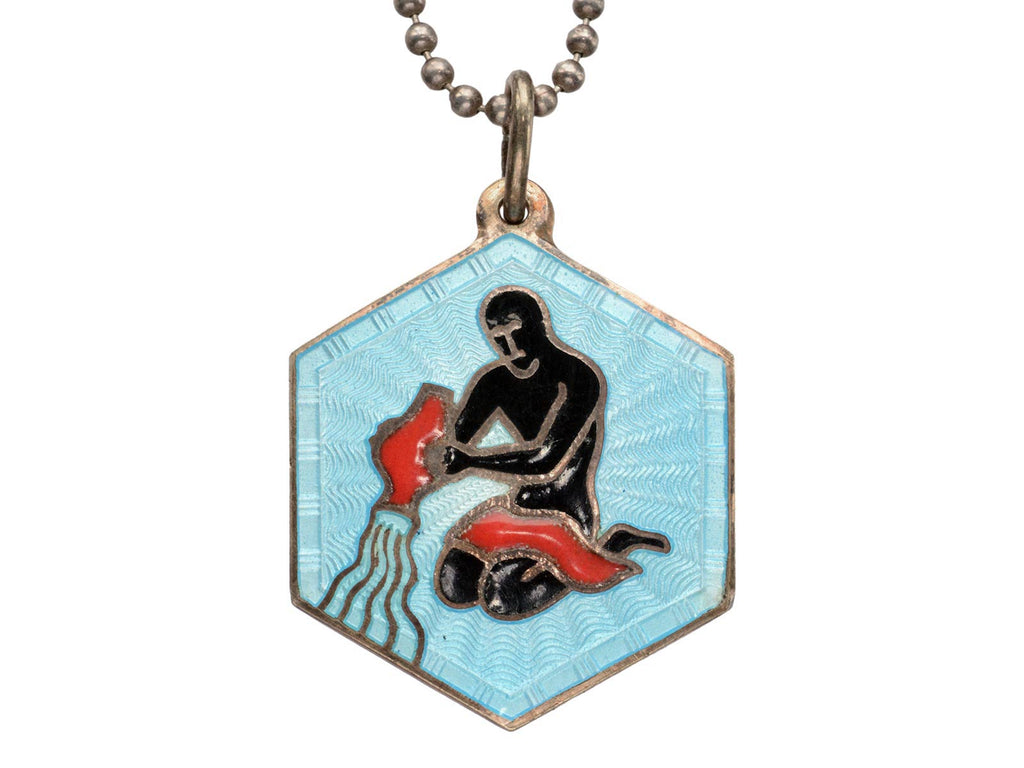 1960s Aquarius Pendant (on white background)