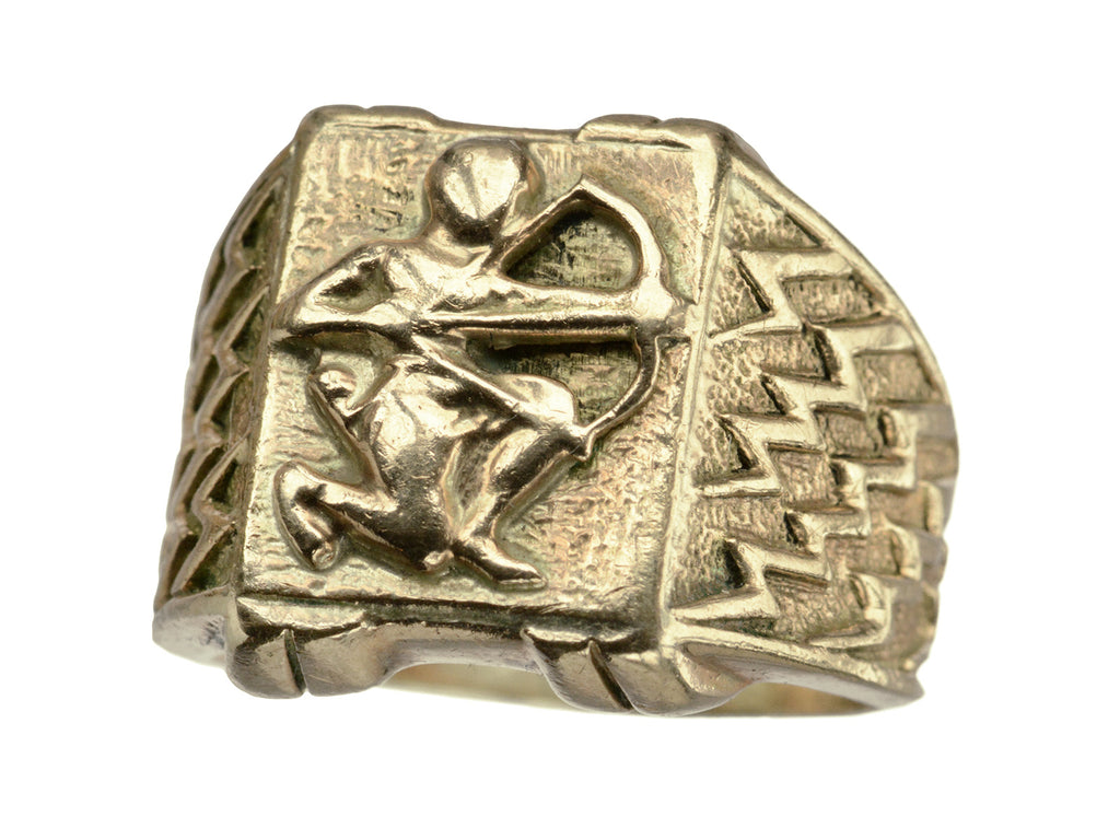 c1960 Sagittarius Signet Ring (on white background)