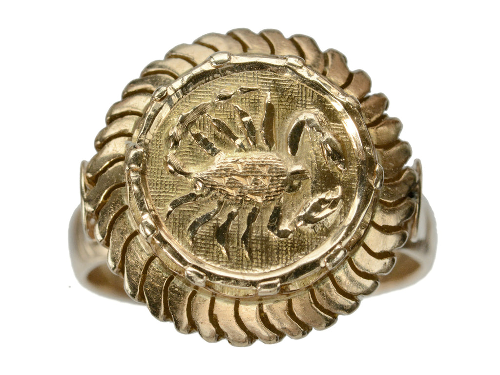 c1960 Scorpio Zodiac Ring (on white background)