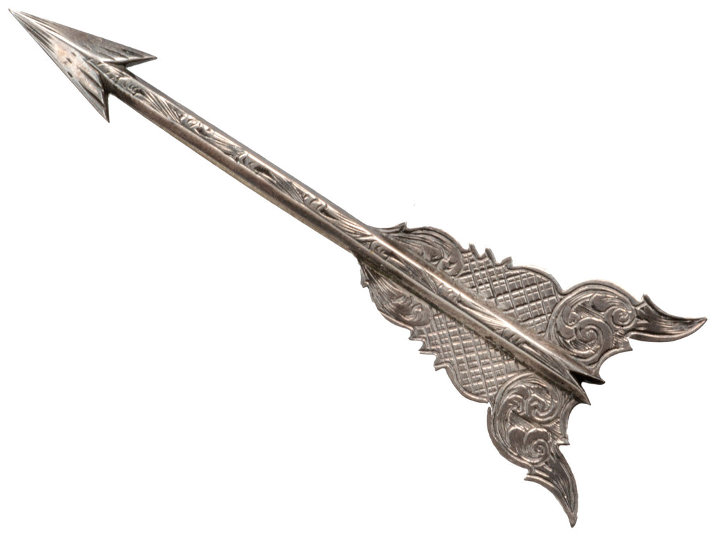 1890s Victorian Arrow Kilt Pin (on white background)