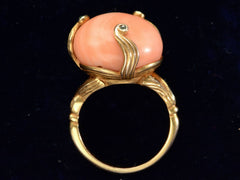 Art Nouveau Coral Ring