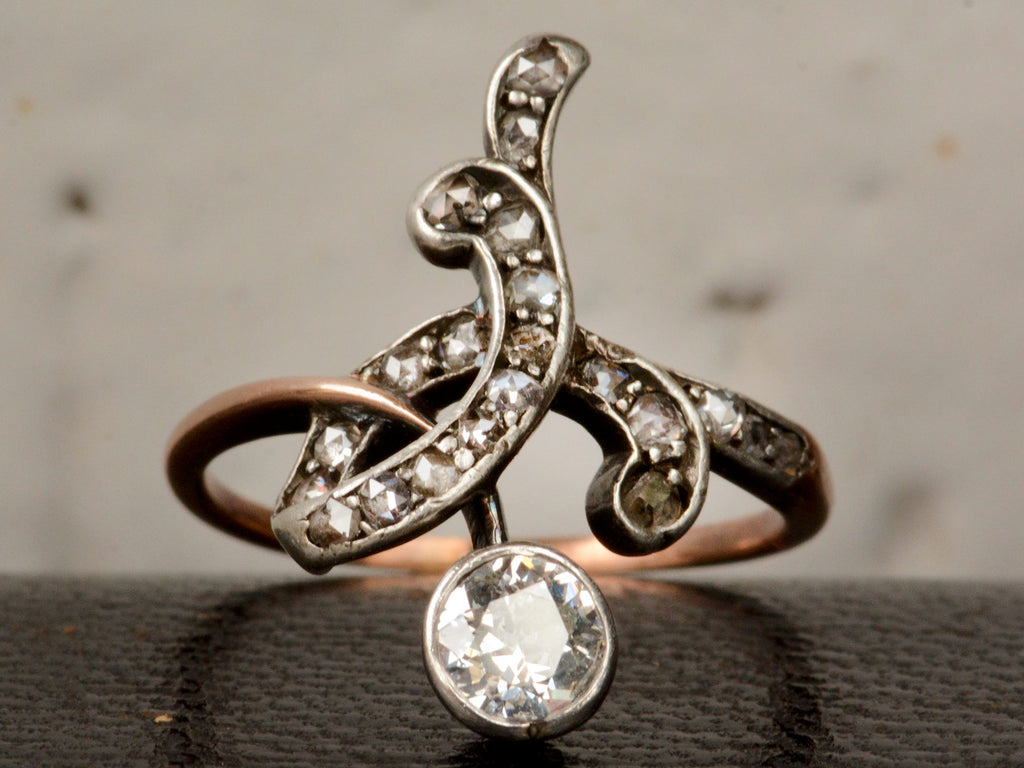 1890s Art Nouveau Diamond Ring